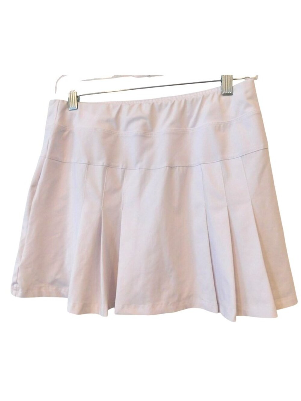 Womens Sz M White Pleated Tennis Skort High Rise Athletic Golf Preppy Sport